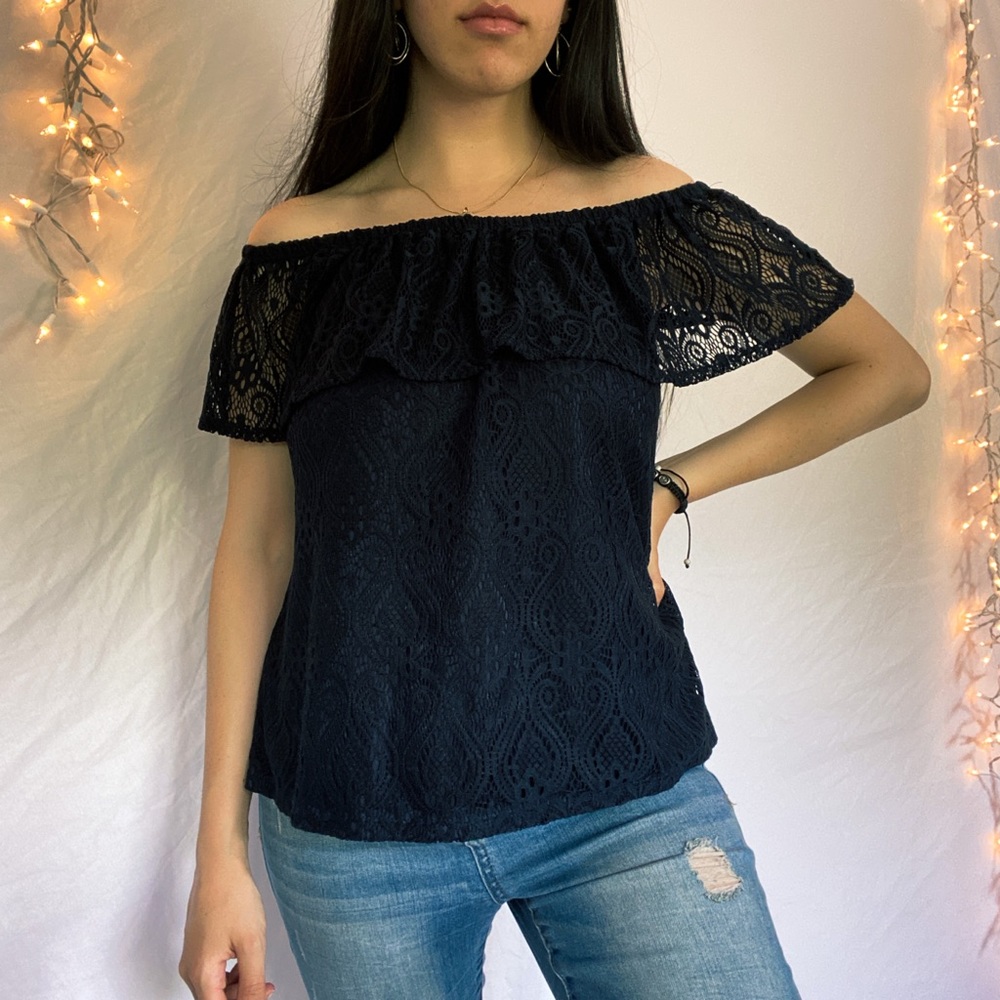 NWT Lace Off-The-Shoulder Top